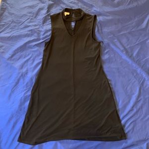 Black Choker Neck Dress (With Pockets!)